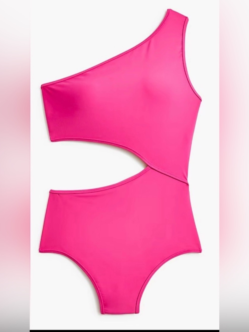 J.CREW ONE-PIECE SWIMSUIT CUTOUT ONE-SHOULDER WOMEN’S PINK COLOR PLUS SIZE 3X